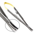 A2Z Scilab TC Castroviejo Needle Holder 5.5" Curved, Round Handle A2Z-ZR478
